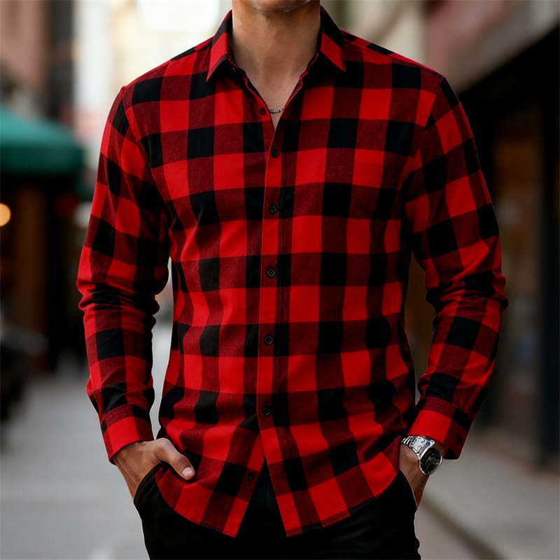 Herenklassiek rood en zwart ge - Flannel Shirt Lined recensie en prijs